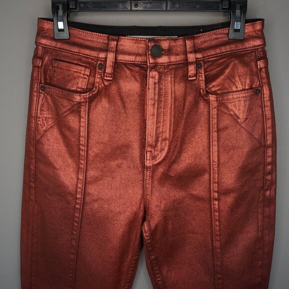 HUDSON Jeans Harlow Ultra High-Rise Cigarette Jeans Cinnamon Glitter size 27 - Picture 5 of 16